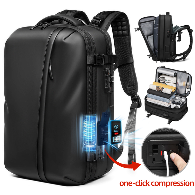 Travel Backpack Anti Theft - حقيبة ظهر رجالية للسفر مع مضخة