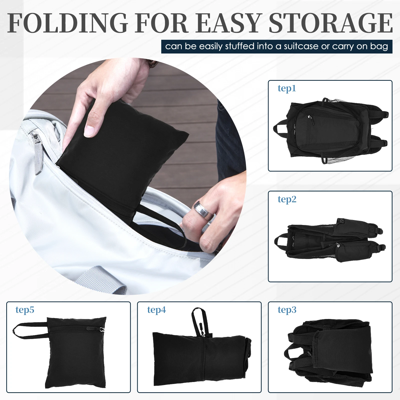 حقيبة ظهر صغيرة للتنزه سعة 10  - مراجعة Foldable Backpack Small وسعره