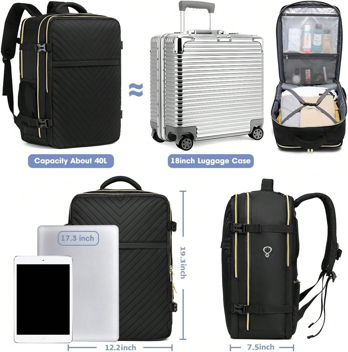 حقيبة ظهر كبيرة للسفر - معتمدة - مراجعة Travel Backpack Anti Theft وسعره