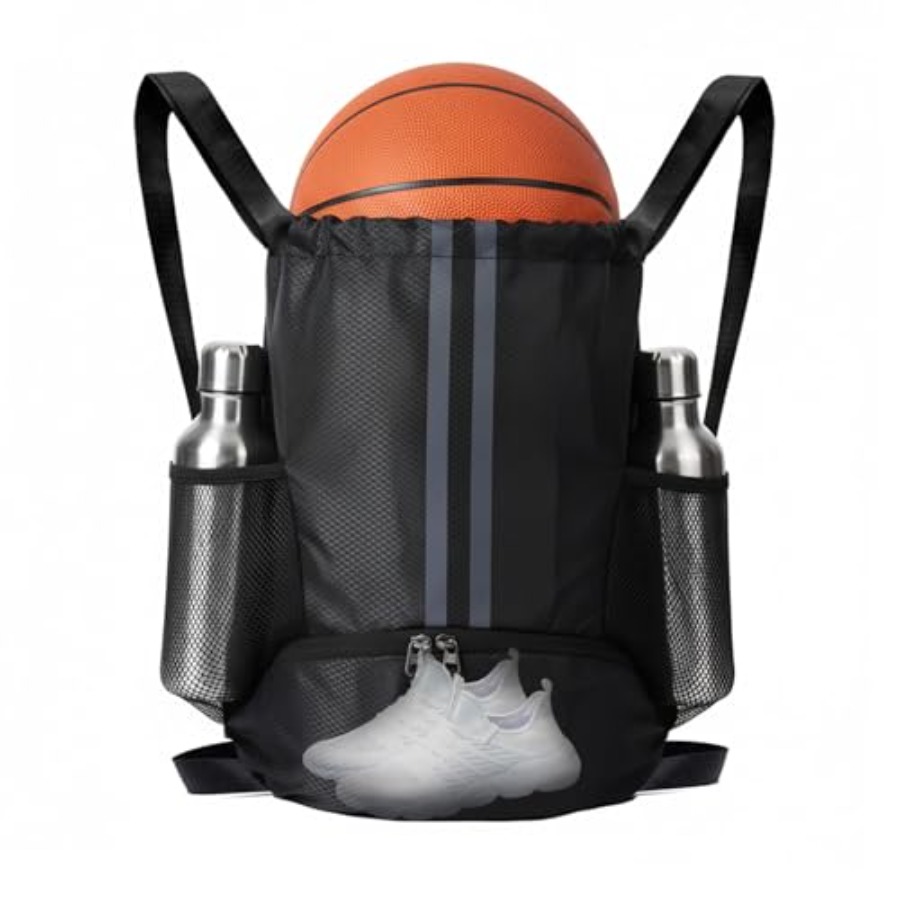 حقيبة ظهر رياضية برباط مع جيب  - مراجعة Drawstring Gym Bag وسعره