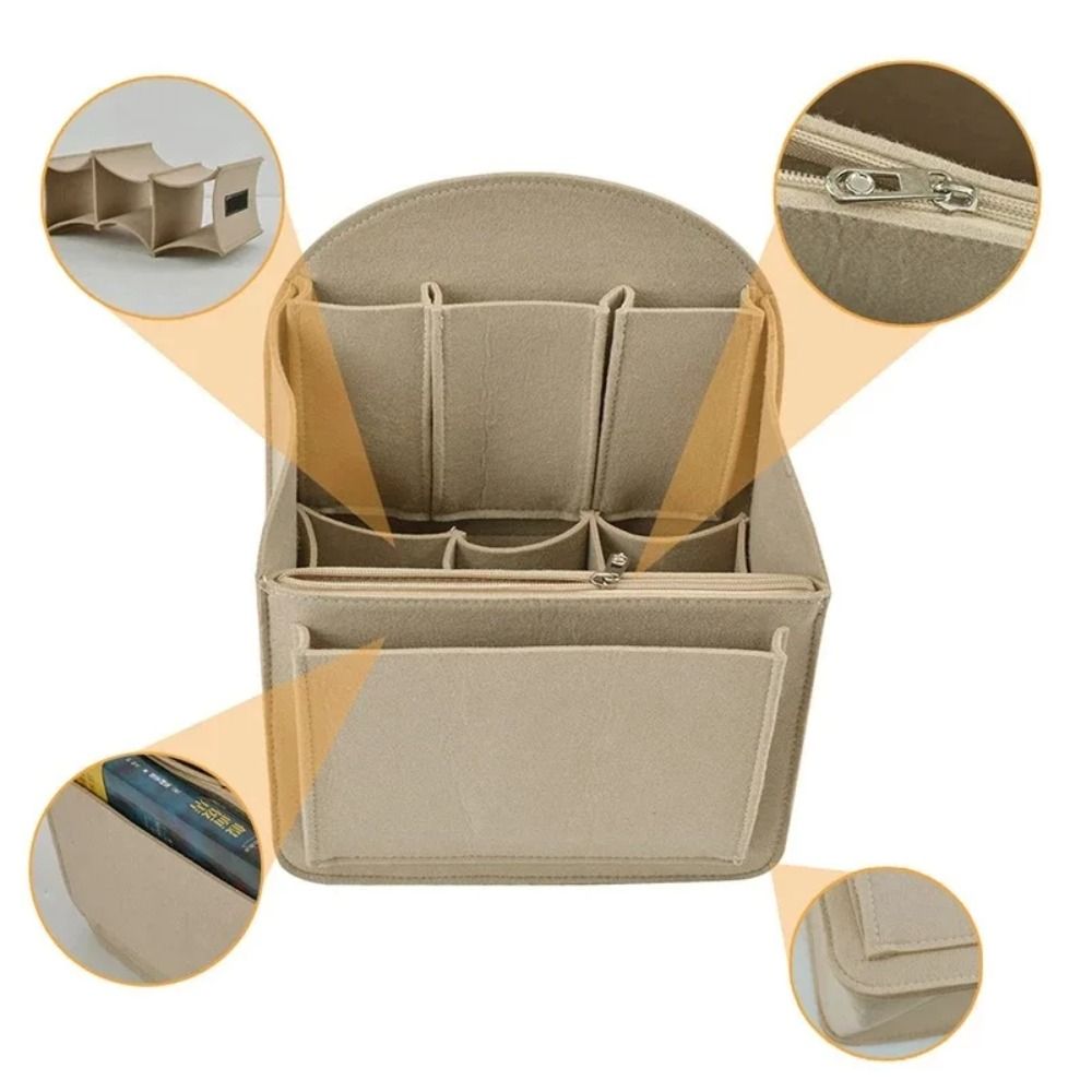 حقيبة تنظيم المكياج من اللباد  - مراجعة Backpack Insert Organizer وسعره