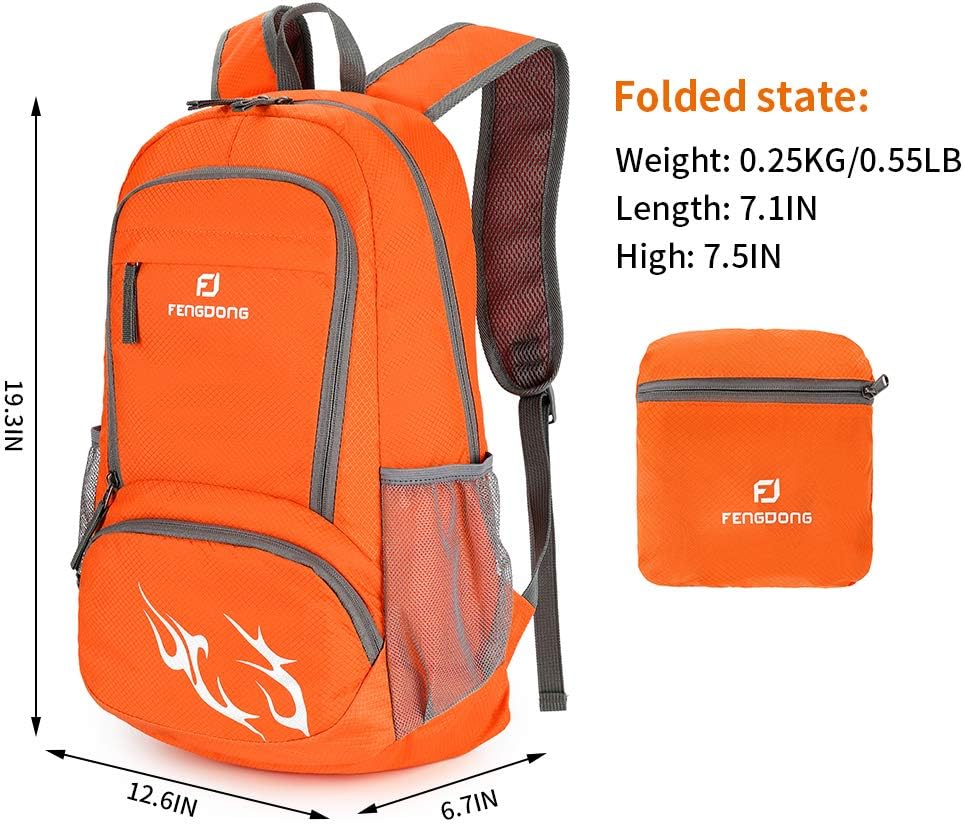 FENGDONG 35L خفيف الوزن وقابل  - مراجعة Foldable Backpack Small وسعره
