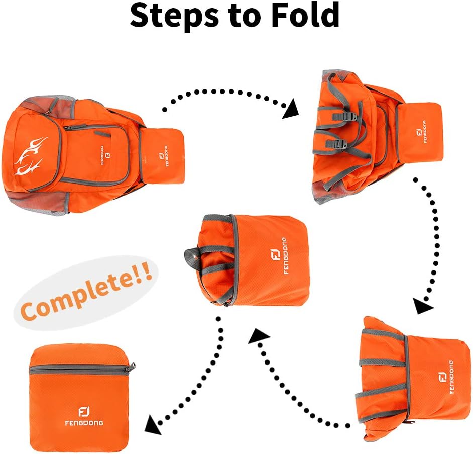 FENGDONG 35L خفيف الوزن وقابل  - مراجعة Foldable Backpack Small وسعره